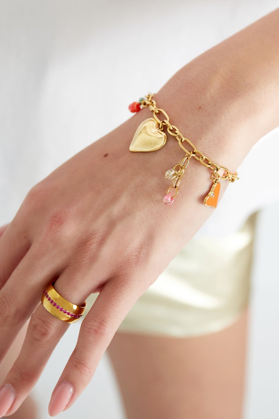 Pulsera con dijes verano de alegría - Color dorado Imagen2